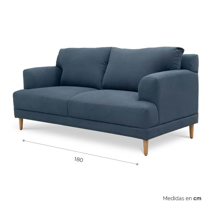 Sofa Tela Azul Oscuro Nuza | Sofá | salas